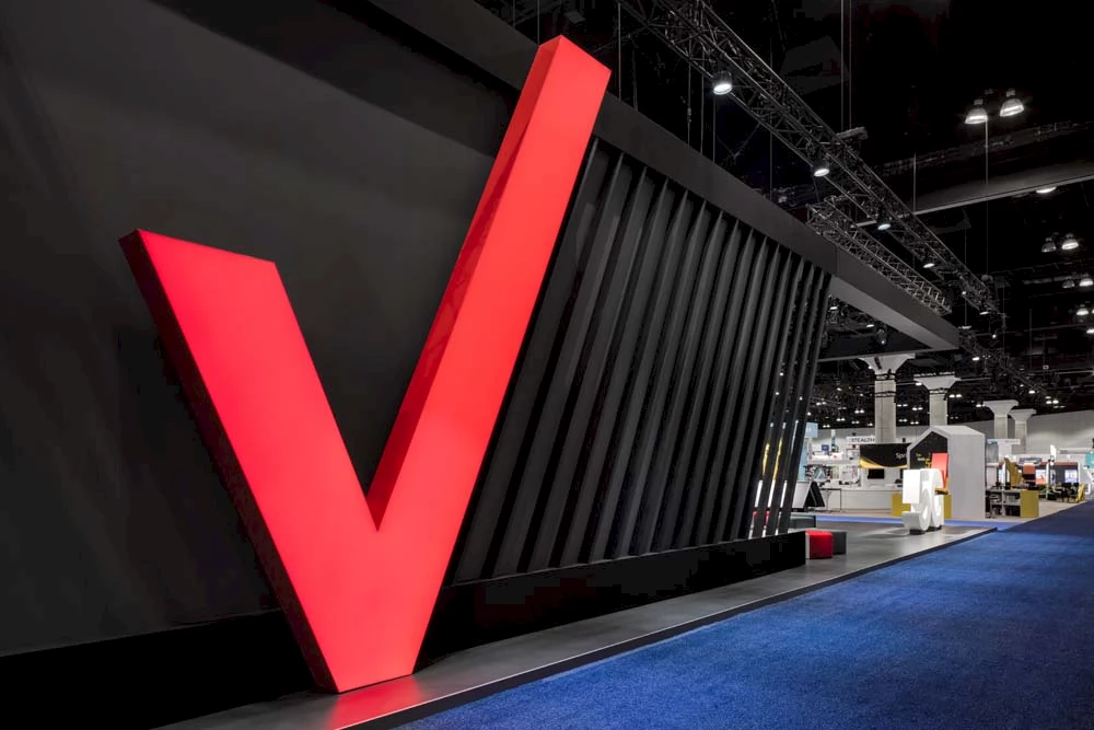Verizon 5g booth at the Los Angeles  Mobile World Congress Americas photographed  by  Mark A Steele Photography Inc