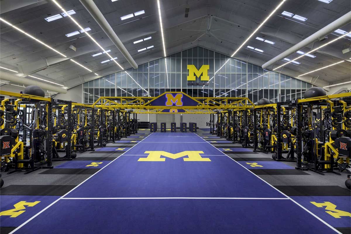 University of Michigan – Schembechler Hall Football Performance Center Renovation photography by Mark Steele Photography