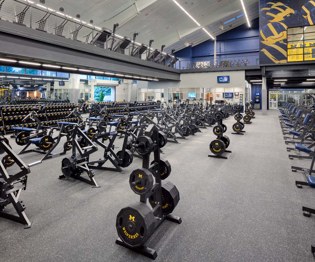 University of Michigan – Schembechler Hall Football Performance Center Renovation photography by Mark Steele Photography