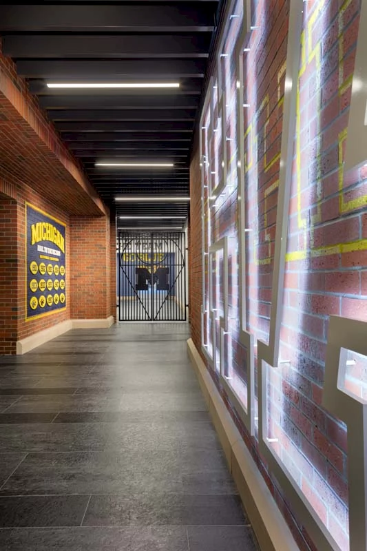 University of Michigan – Schembechler Hall Football Performance Center Renovation photography by Mark Steele Photography